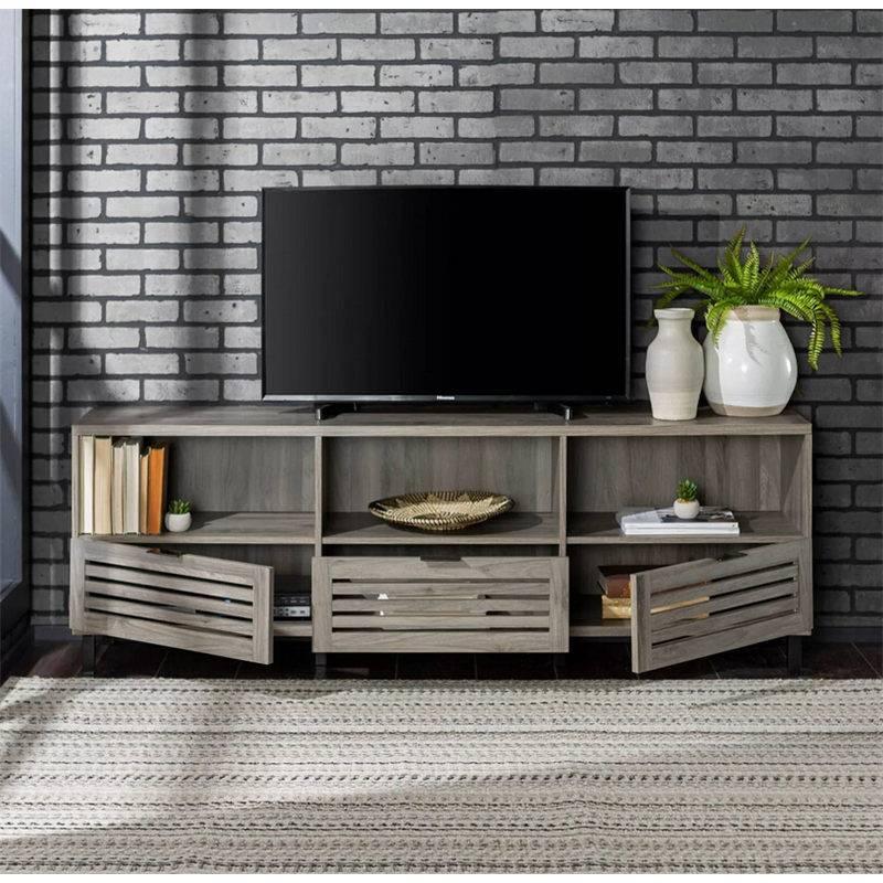 80" Slatted TV Stand